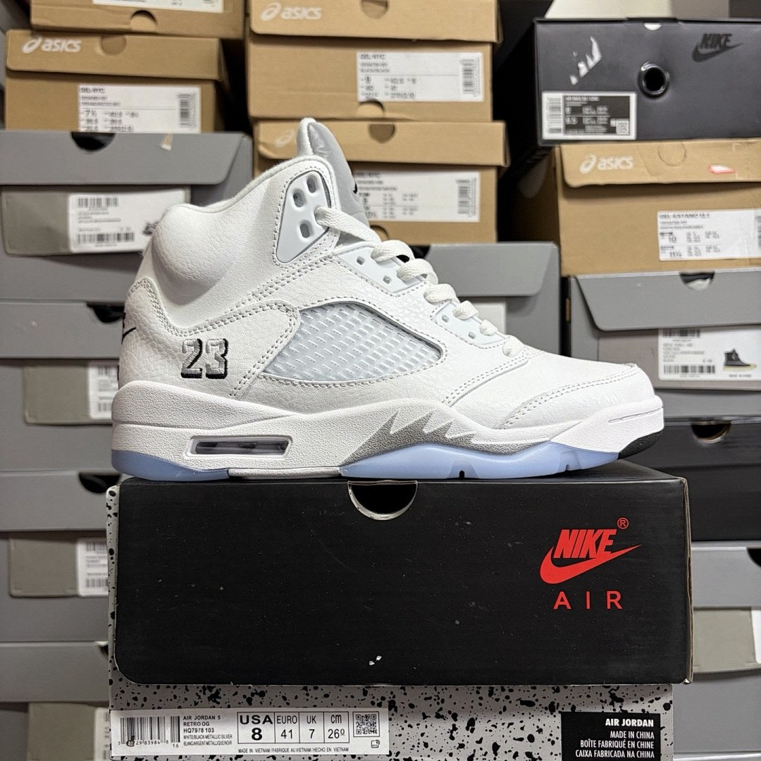 Air Jordan 5 White Metallic 23