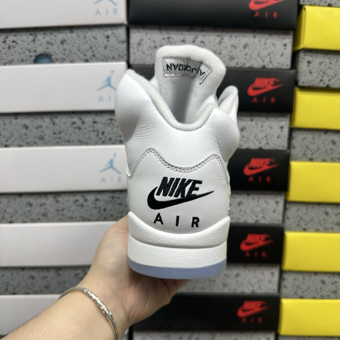 Air Jordan 5 White Metallic Silver