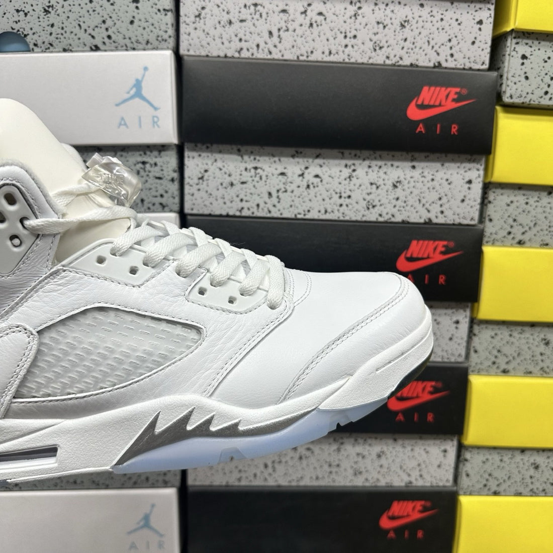 Air Jordan 5 White Metallic Silver