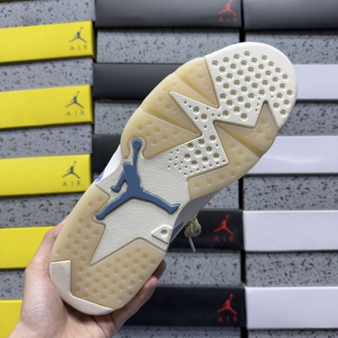 Air Jordan 6 Sail University Blue