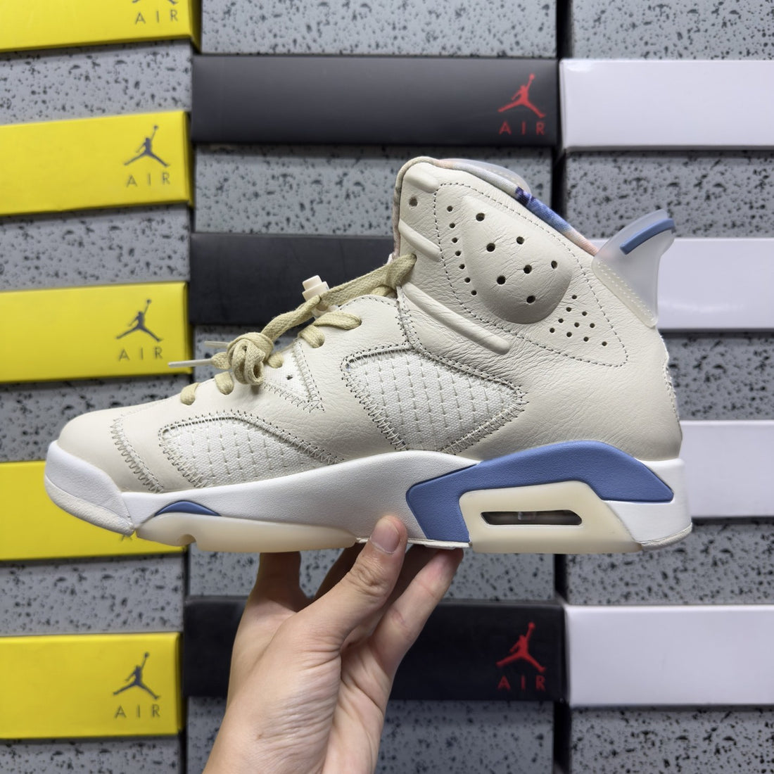 Air Jordan 6 Sail University Blue