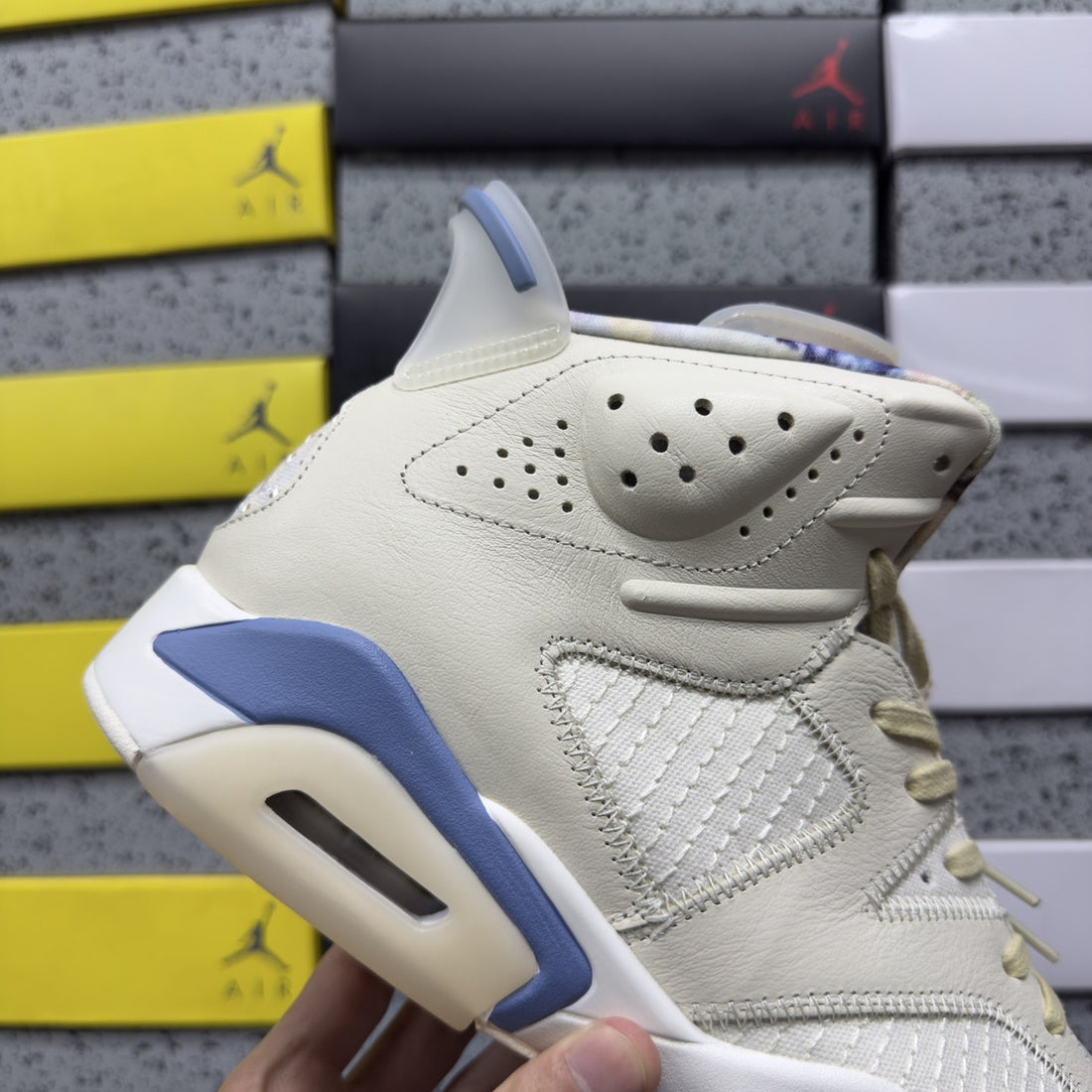 Air Jordan 6 Sail University Blue