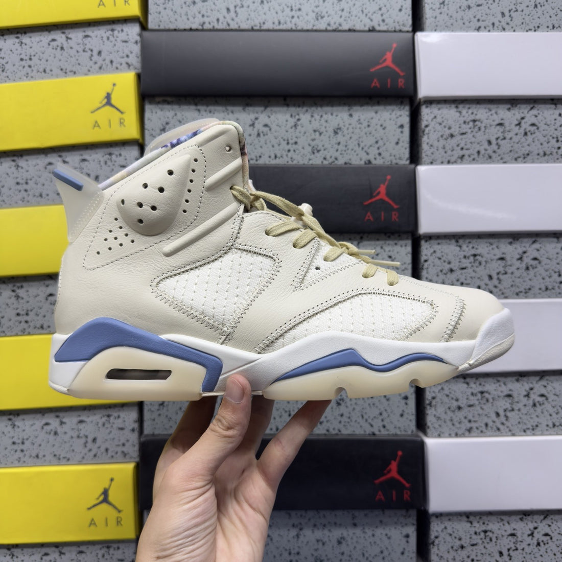 Air Jordan 6 Sail University Blue