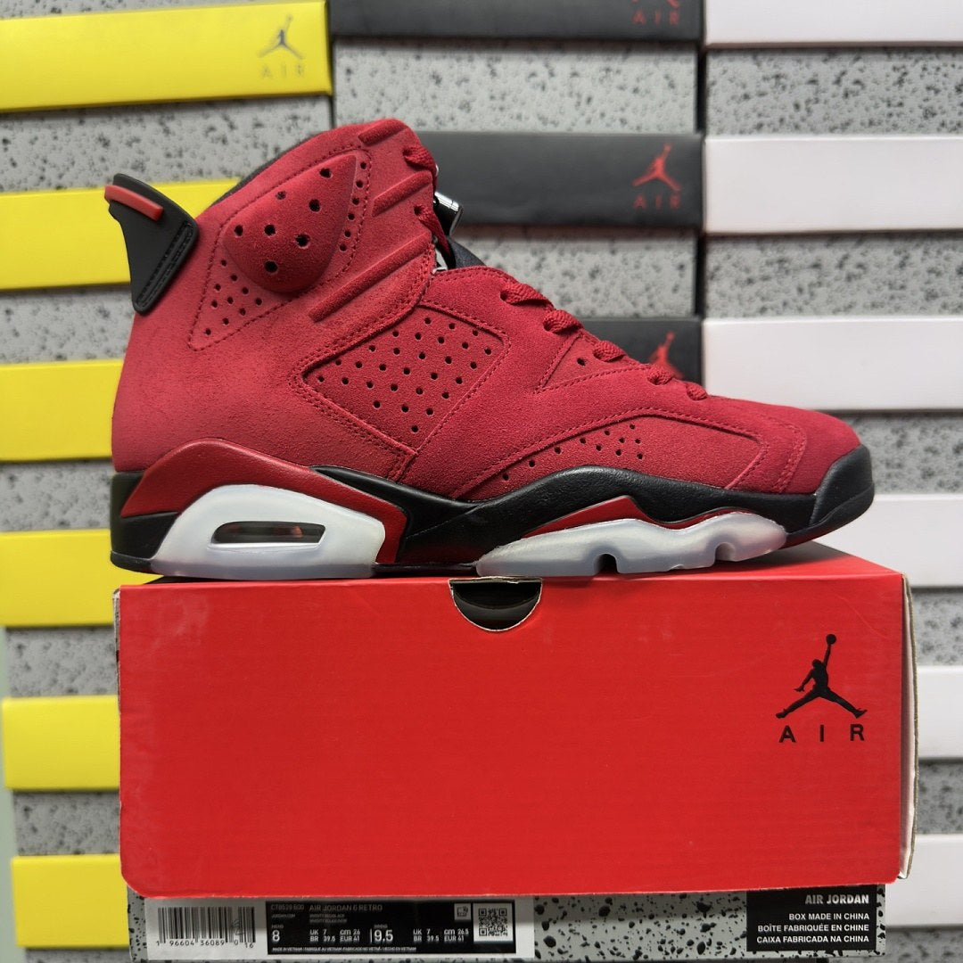 Air Jordan 6 Toro Red Suede