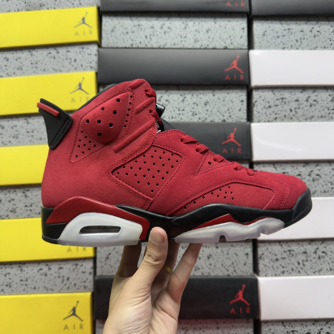 Air Jordan 6 Toro Red Suede