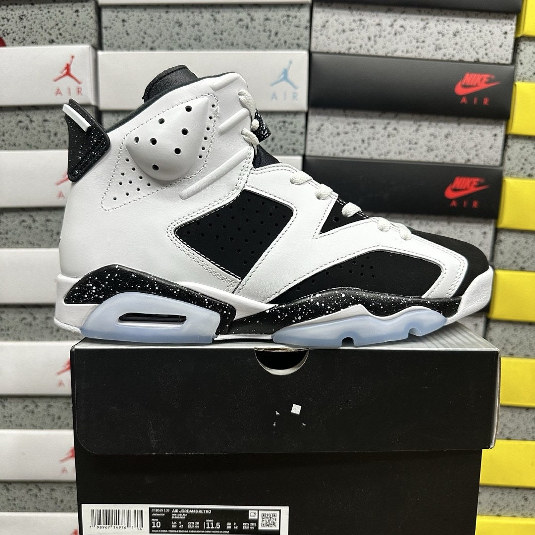 Air Jordan 6 White Black Speckle