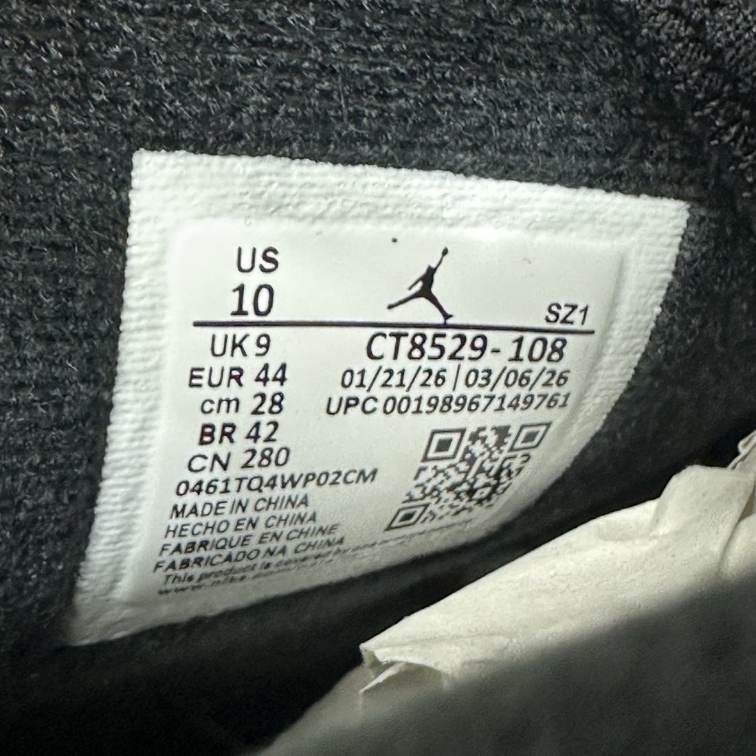 Air Jordan 6 White Black Speckle