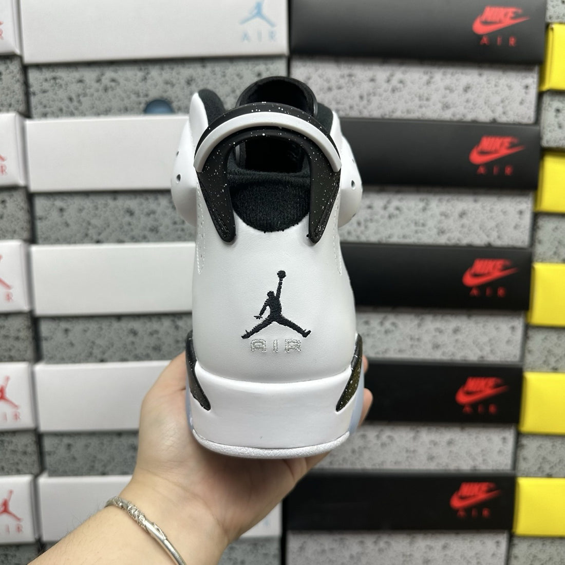 Air Jordan 6 White Black Speckle