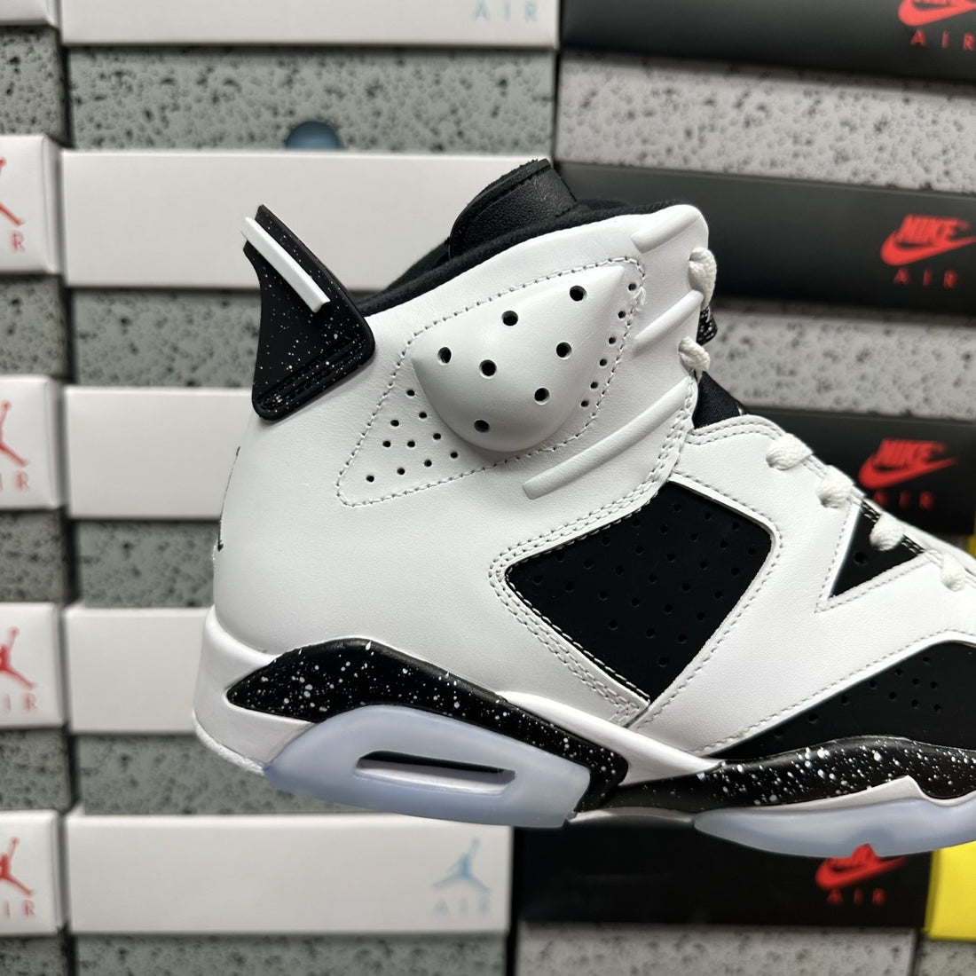 Air Jordan 6 White Black Speckle