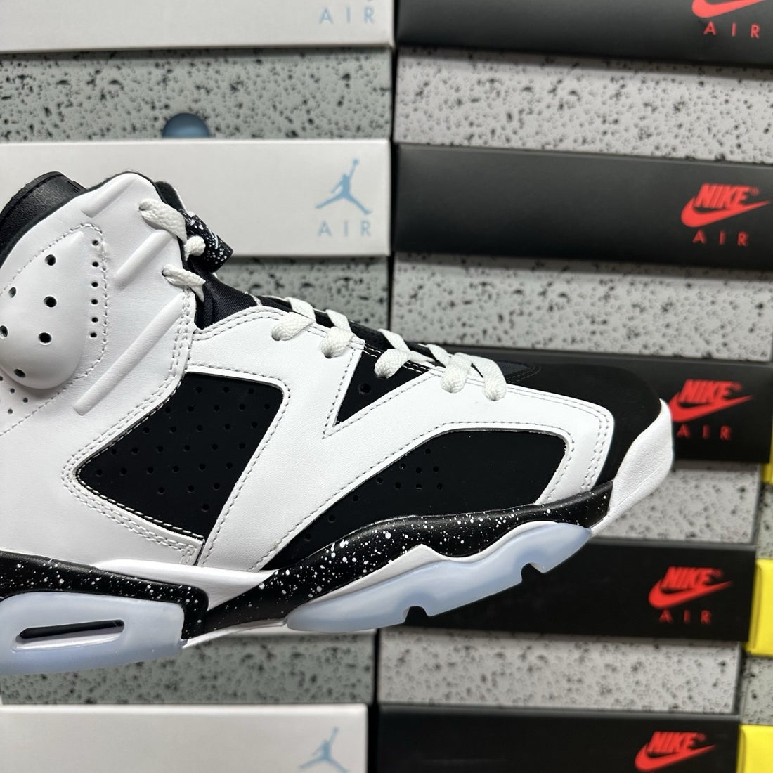 Air Jordan 6 White Black Speckle