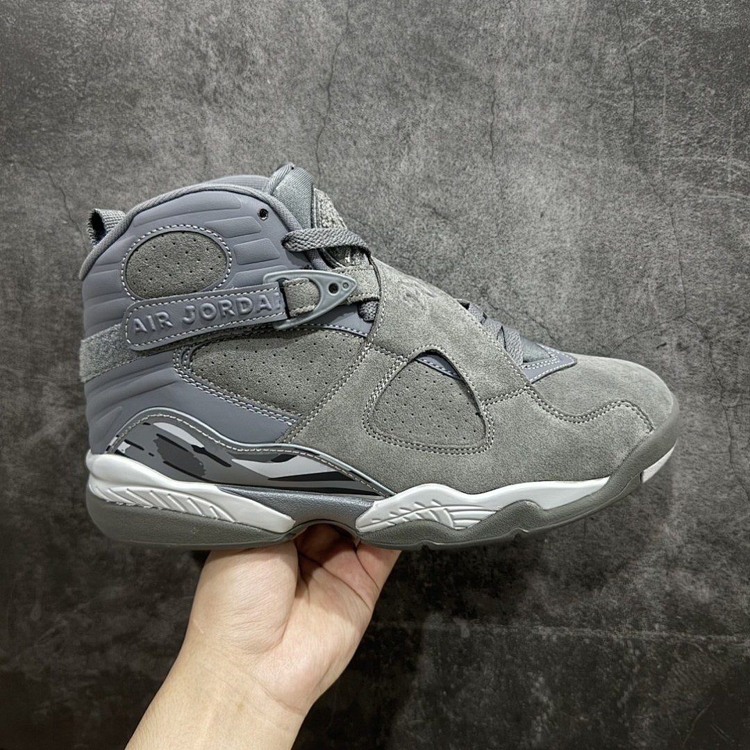 Air Jordan 8 Cool Grey Suede