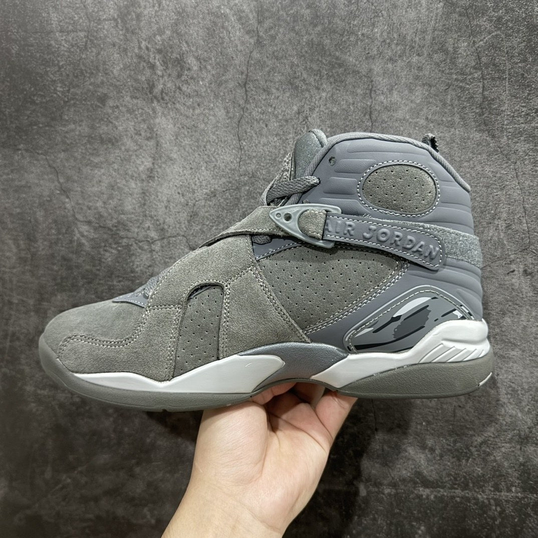Air Jordan 8 Cool Grey Suede