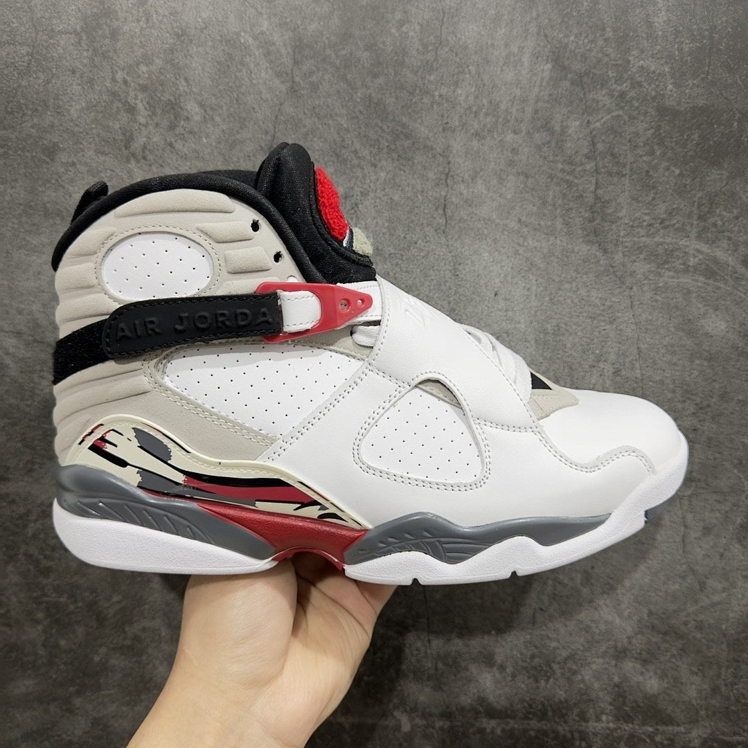 Air Jordan 8 White Chrome Red