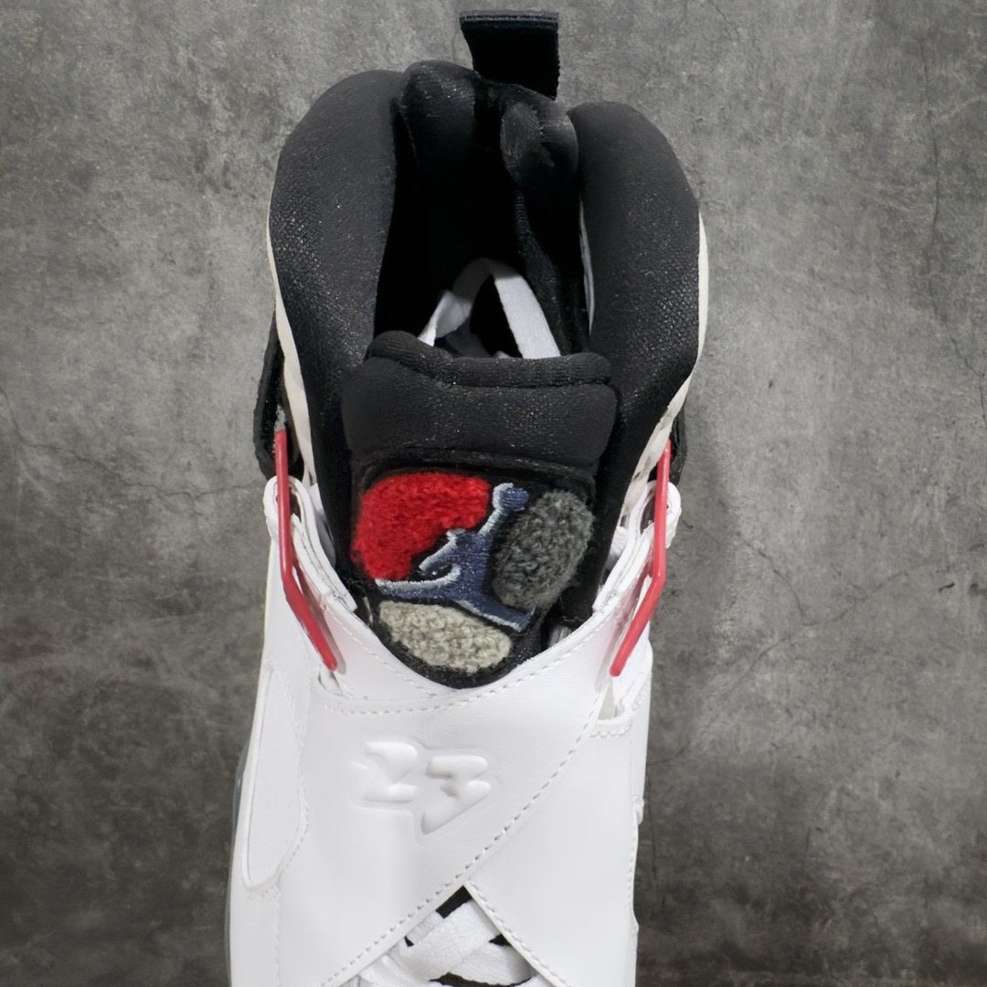 Air Jordan 8 White Chrome Red