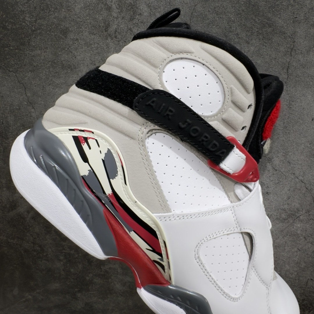 Air Jordan 8 White Chrome Red