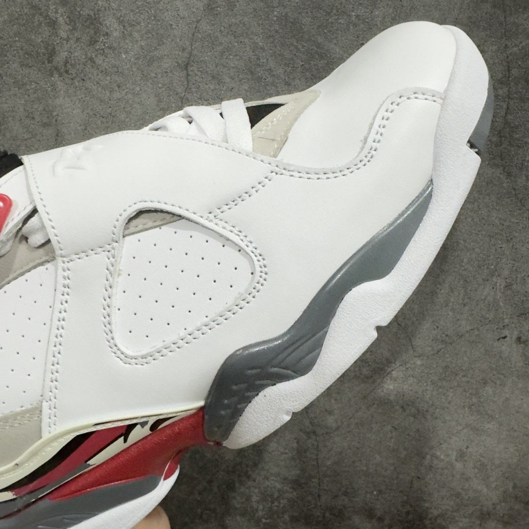 Air Jordan 8 White Chrome Red