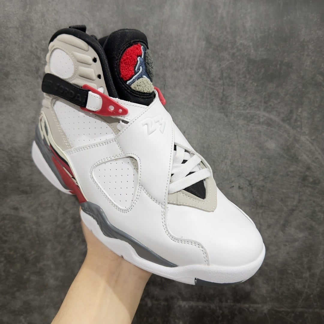 Air Jordan 8 White Chrome Red