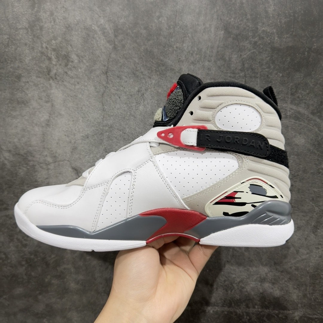 Air Jordan 8 White Chrome Red