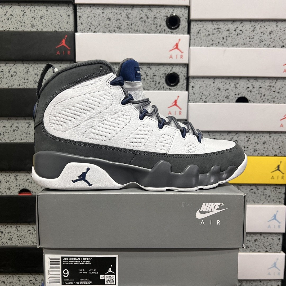 Air Jordan 9 White Navy