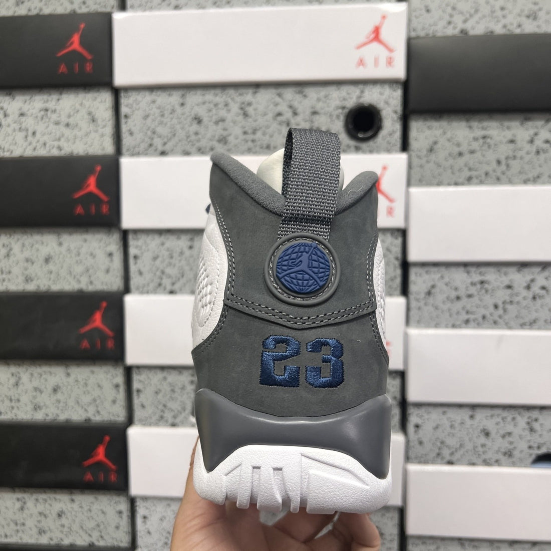 Air Jordan 9 White Navy
