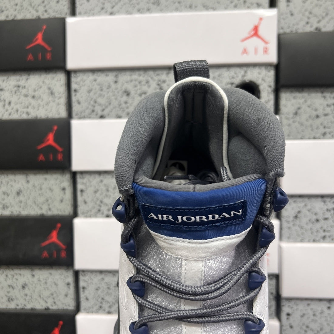 Air Jordan 9 White Navy