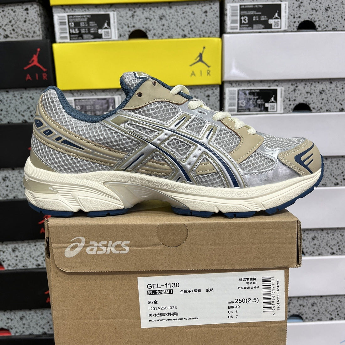 ASICS Gel-1130 Beige Silver Navy
