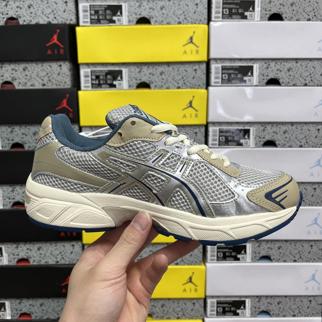 ASICS Gel-1130 Beige Silver Navy