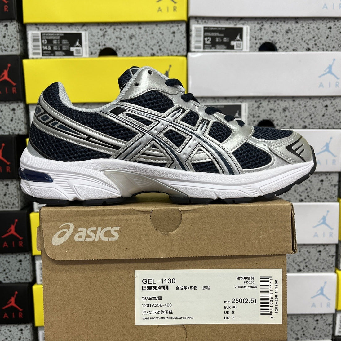 ASICS Gel-1130 Silver Navy