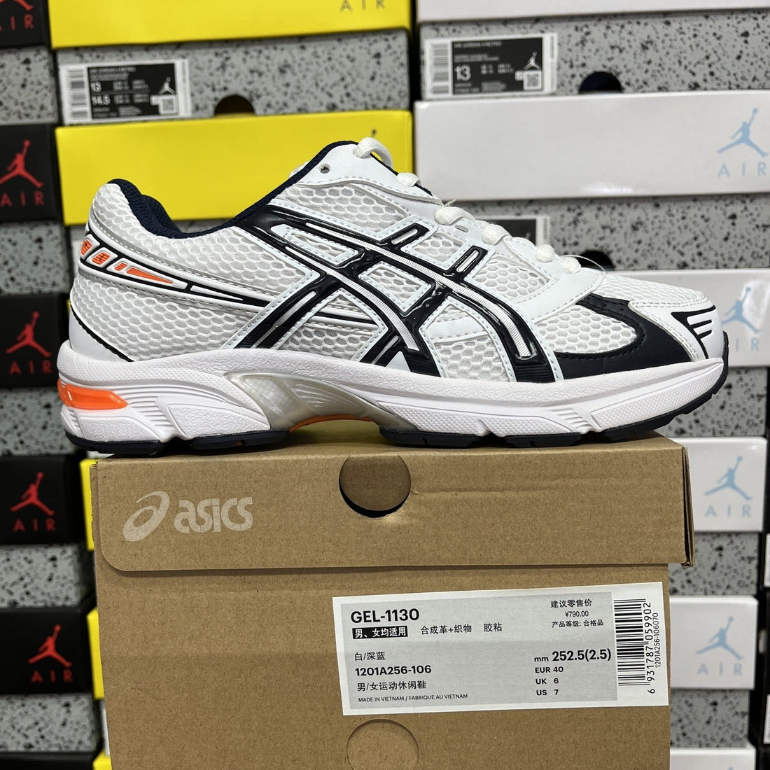 ASICS Gel-1130 White Black Orange