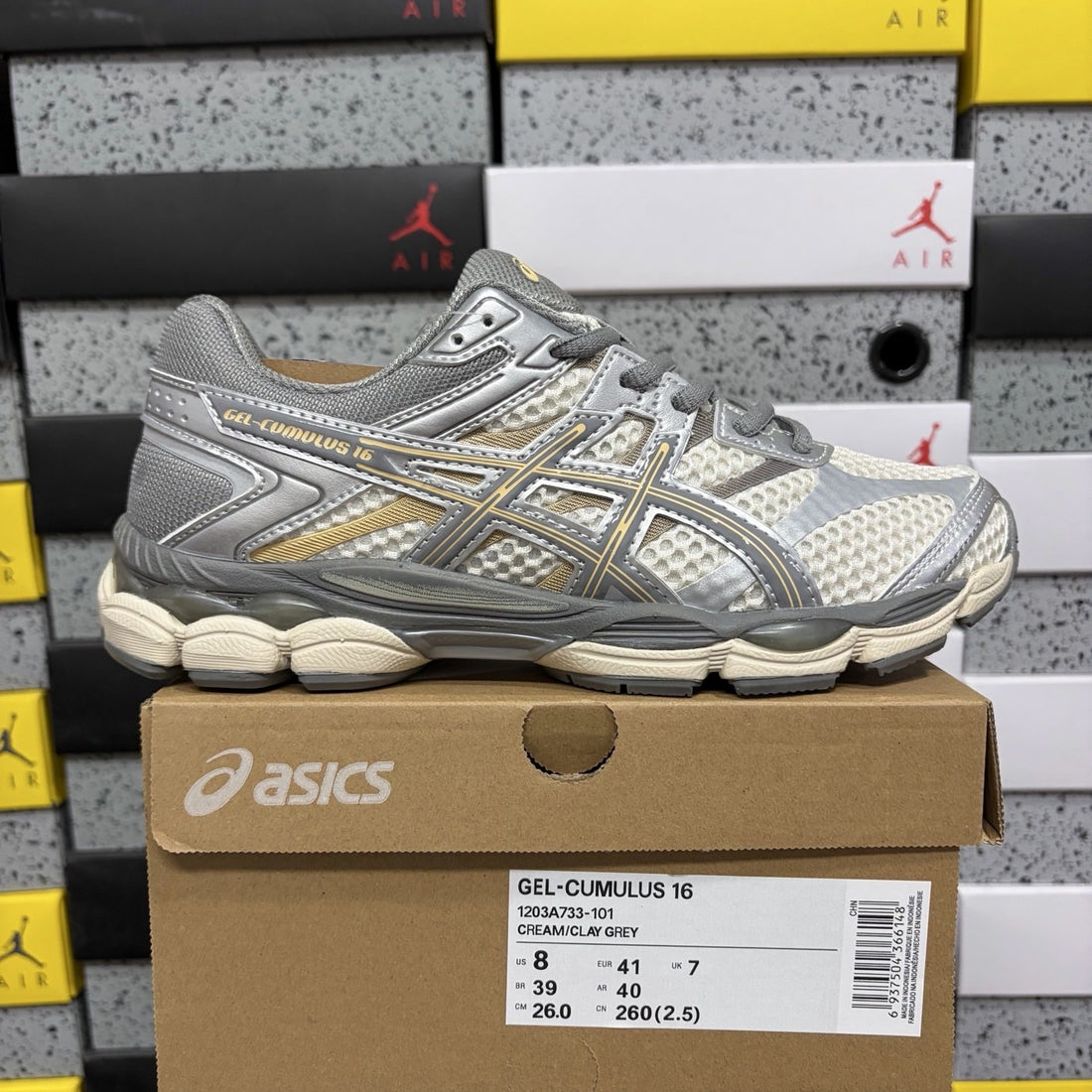 ASICS Gel-Cumulus 16 Cream Clay Grey