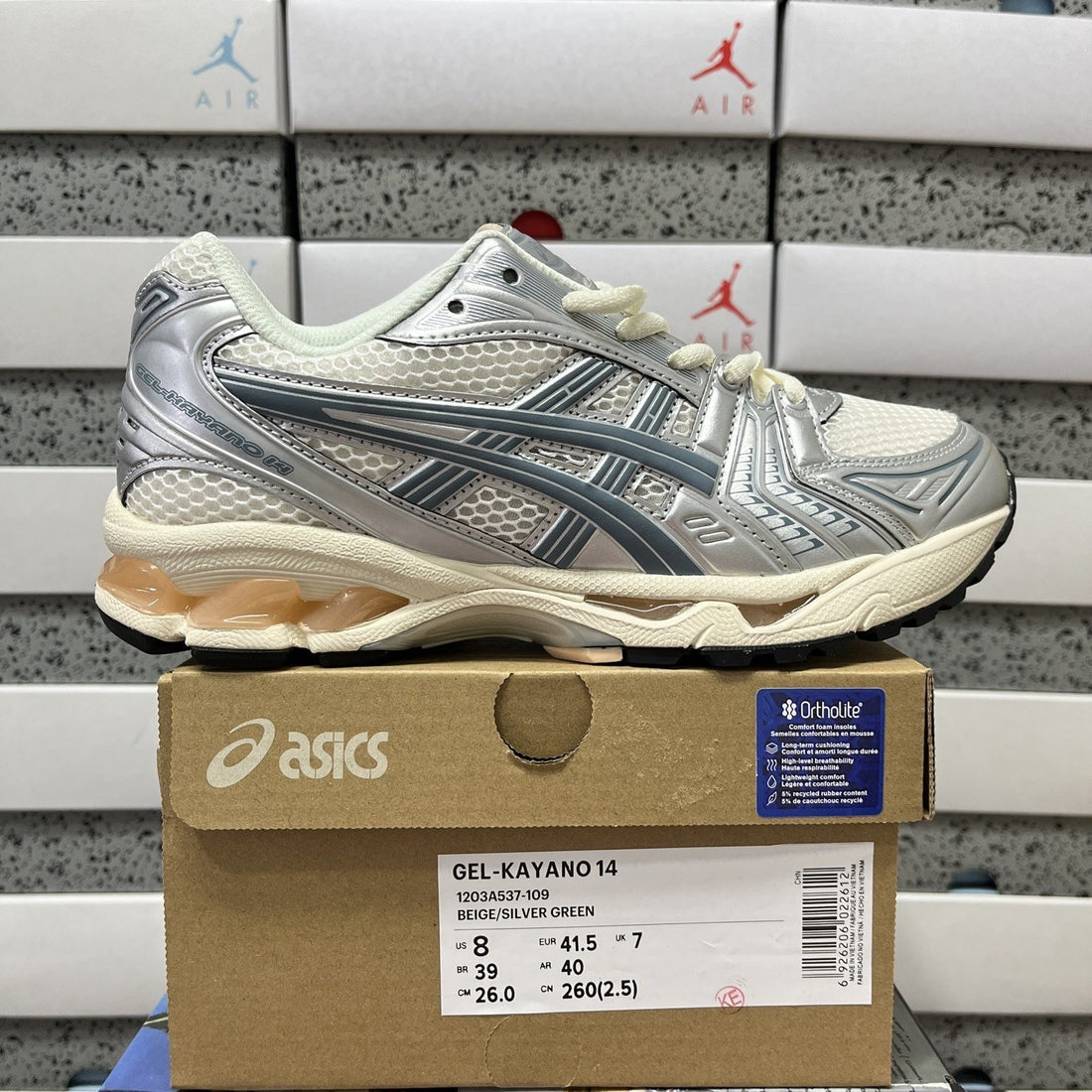ASICS Gel-Kayano 14 Beige Silver Green