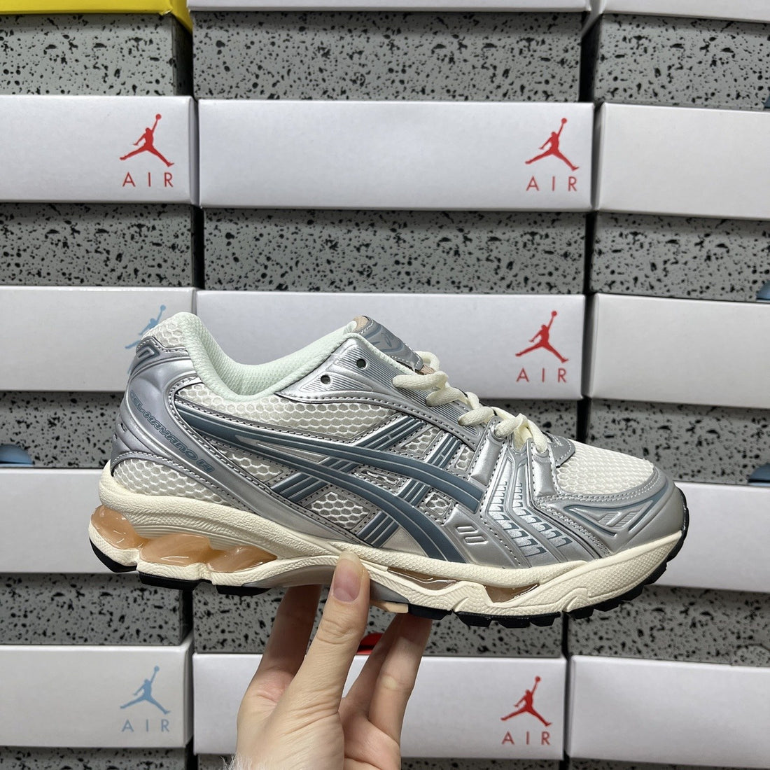 ASICS Gel-Kayano 14 Beige Silver Green