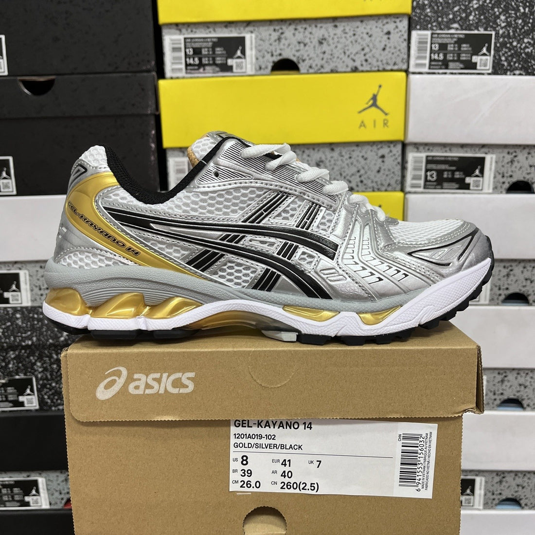 ASICS Gel-Kayano 14 Gold Silver Black
