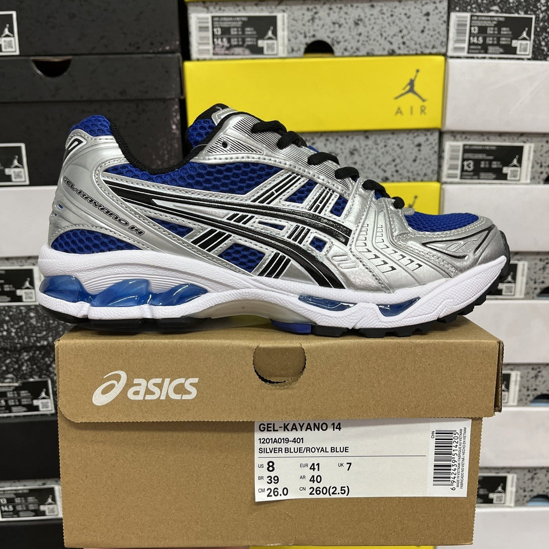ASICS Gel-Kayano 14 Silver Blue Royal Blue
