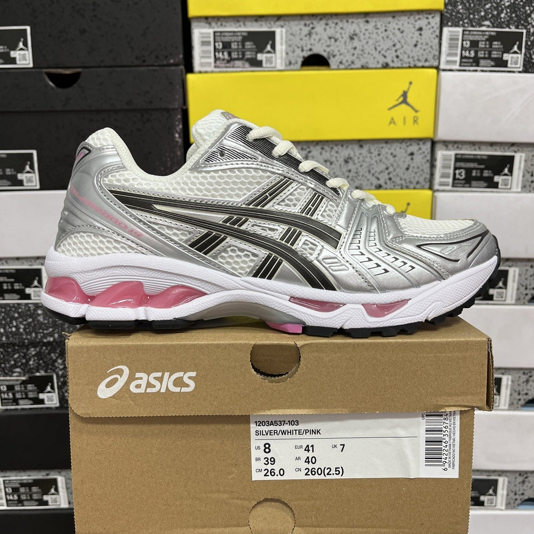 ASICS Gel-Kayano 14 Silver White Pink