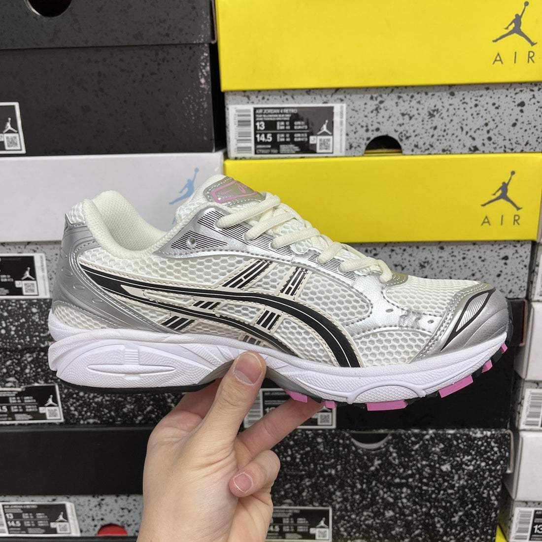 ASICS Gel-Kayano 14 Silver White Pink