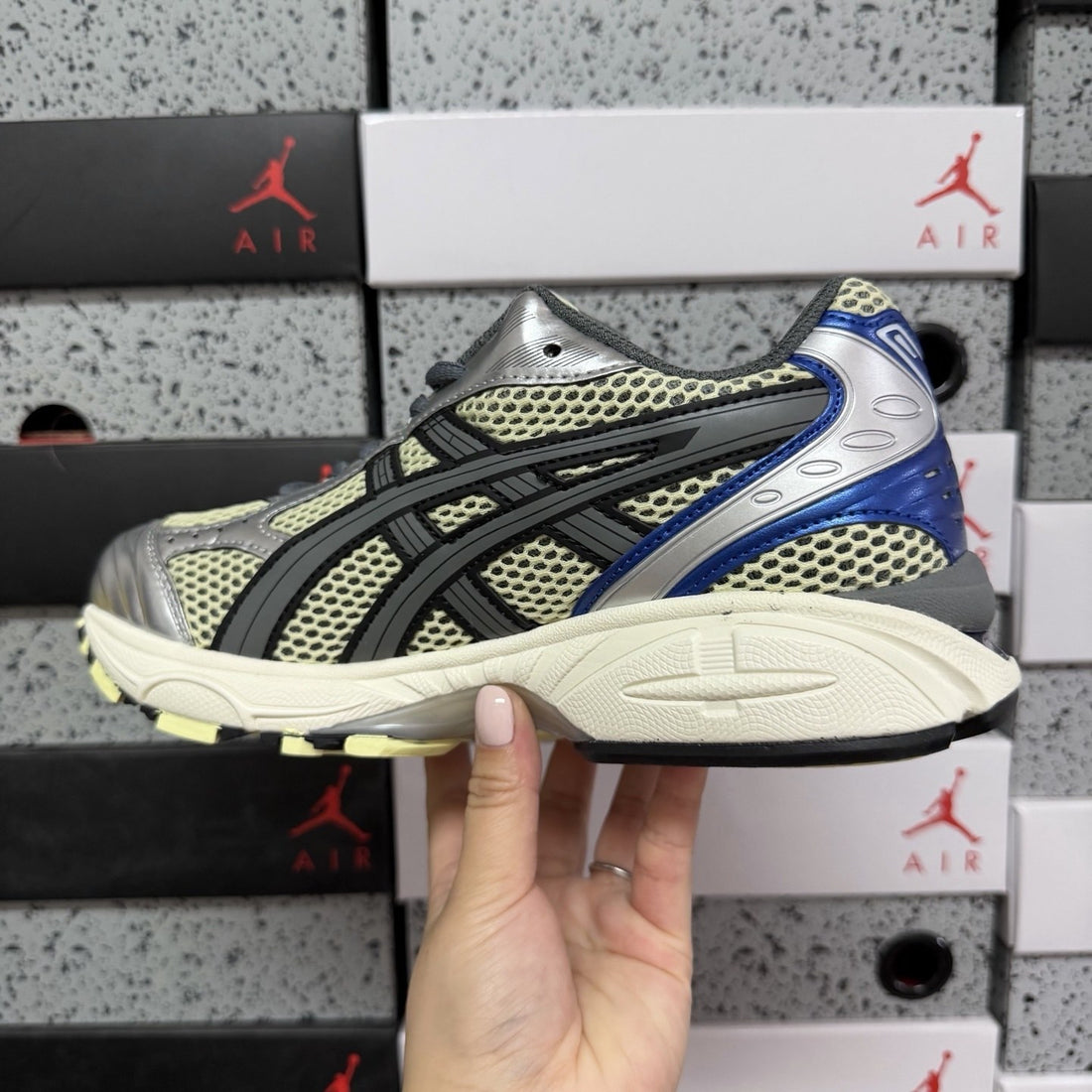 ASICS Gel-Kayano 14 Soft Yellow ASICS Blue