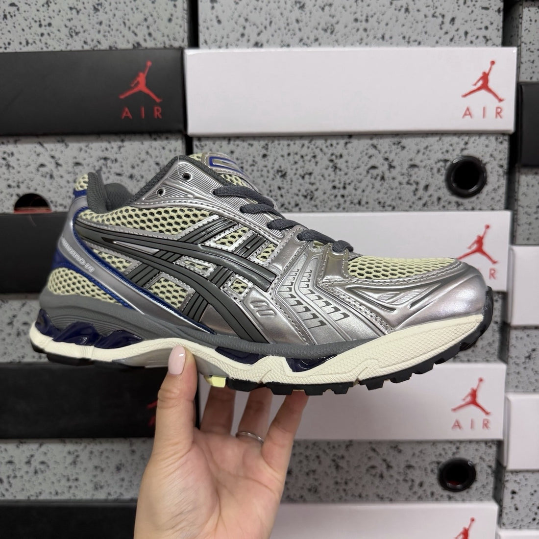 ASICS Gel-Kayano 14 Soft Yellow ASICS Blue