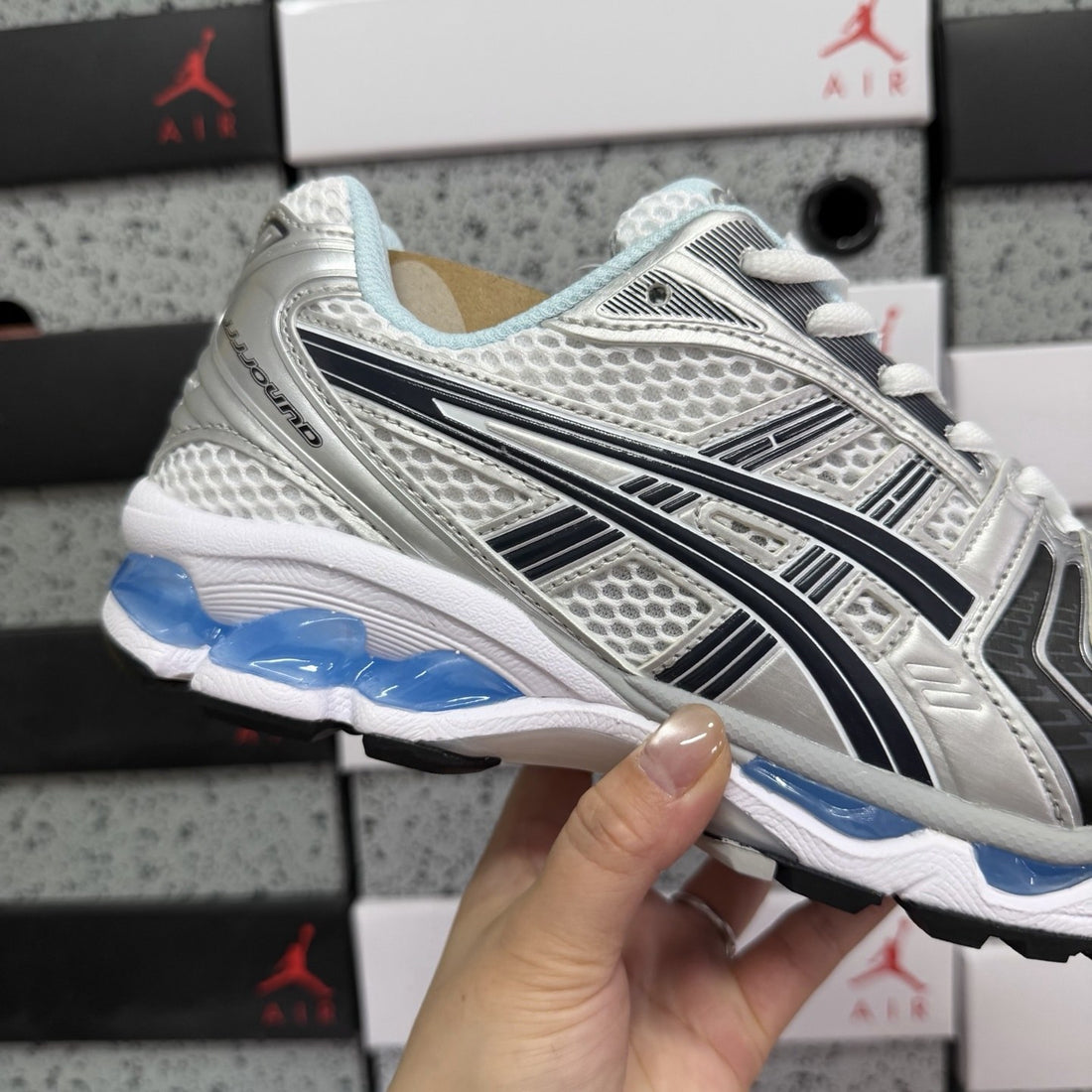 ASICS Gel-Kayano 14 White Blue Black