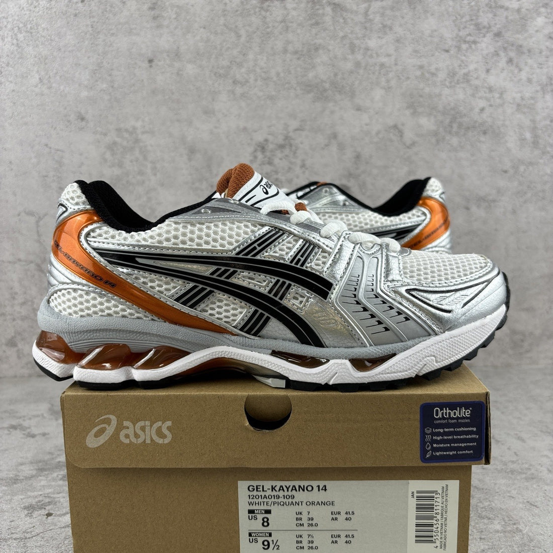 ASICS Gel-Kayano 14 White Orange