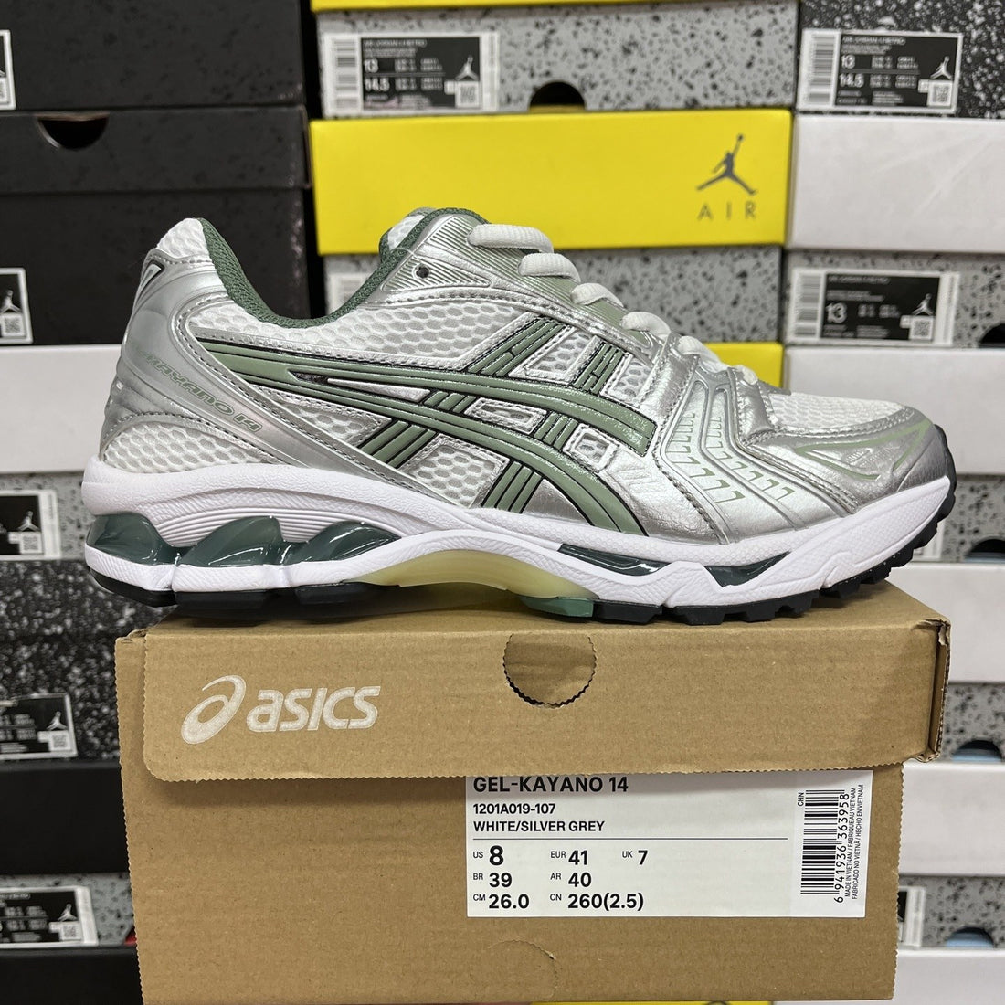 ASICS Gel-Kayano 14 White Silver Grey