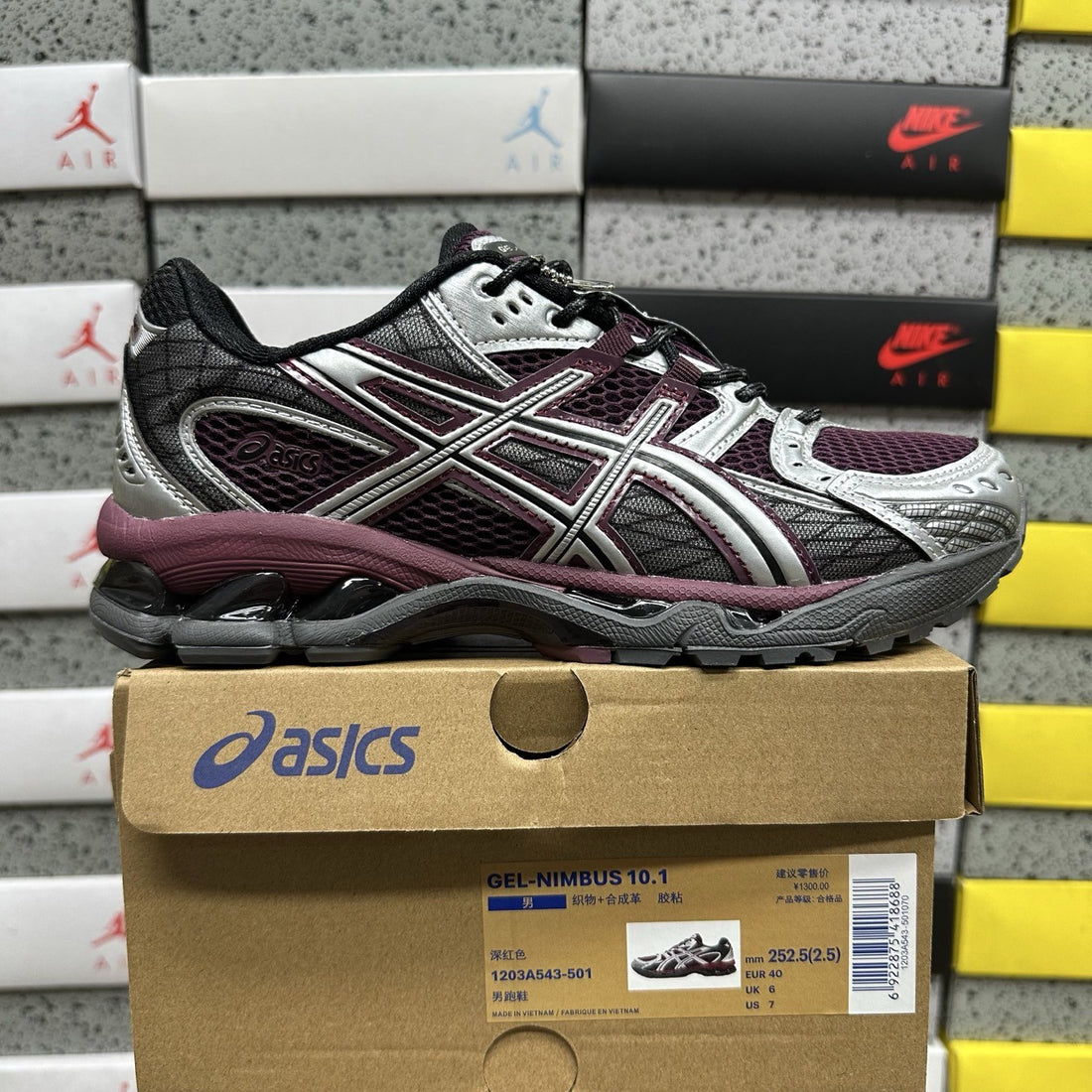 ASICS Gel-Nimbus 10.1 Black Burgundy