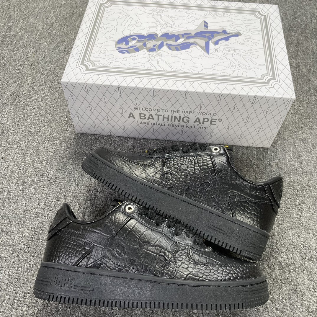 Bape Sta Black Embossed Collab