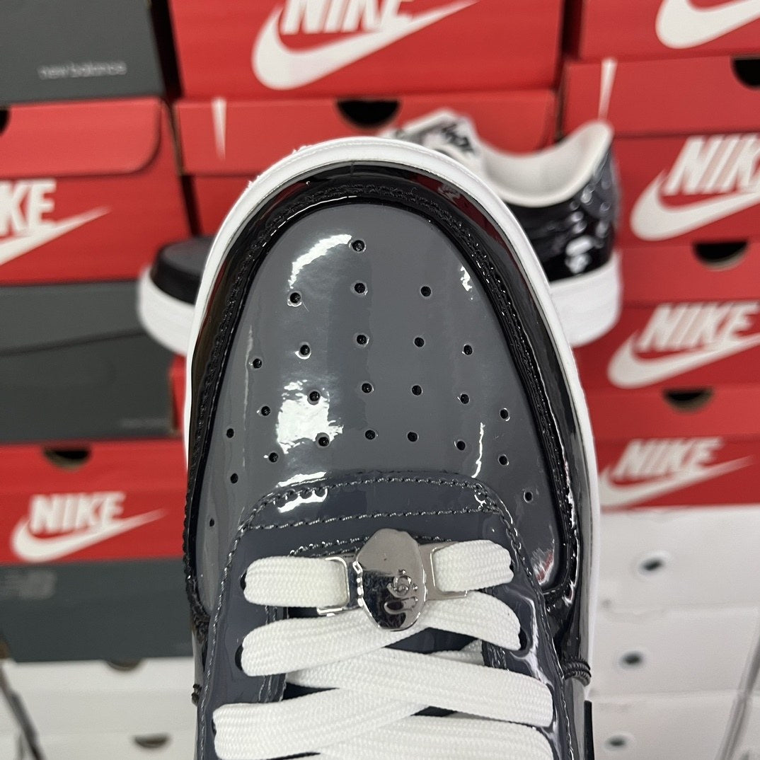 Bape Sta Black Grey Patent