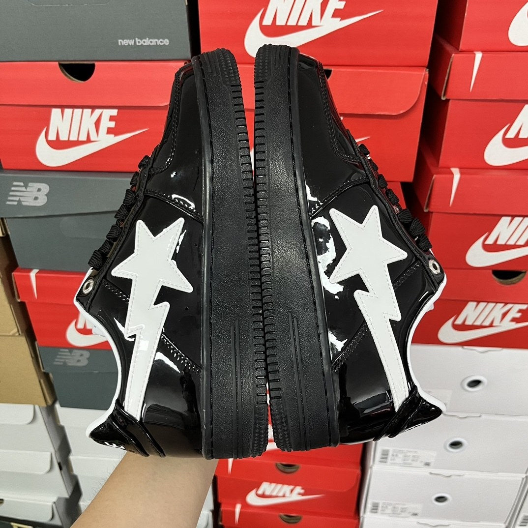 Bape Sta Black Patent White Star