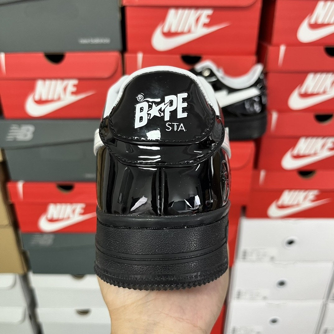 Bape Sta Black Patent White Star