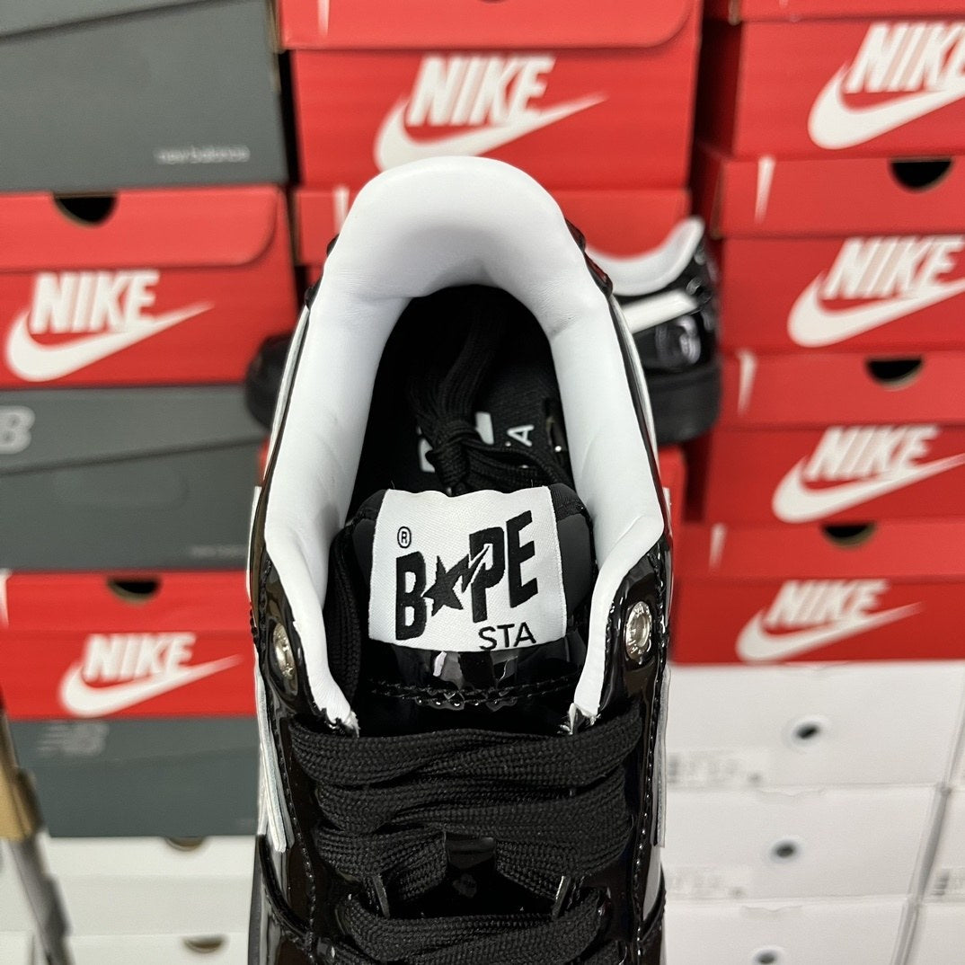 Bape Sta Black Patent White Star