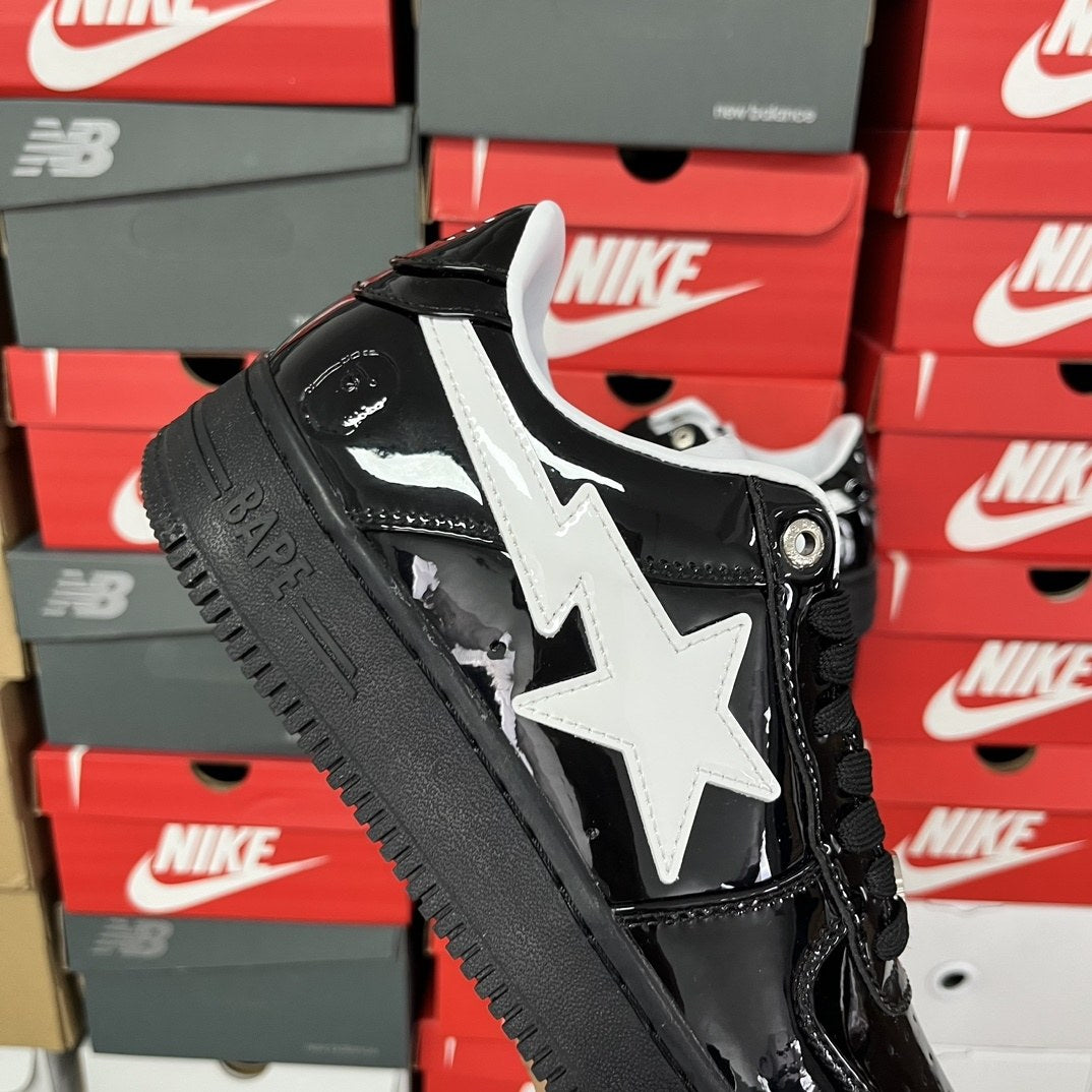 Bape Sta Black Patent White Star