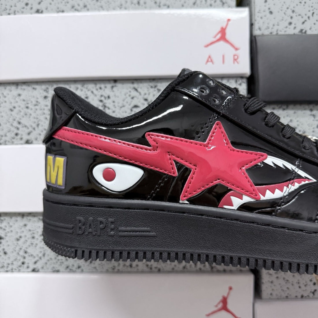 Bape Sta Black Red Shark