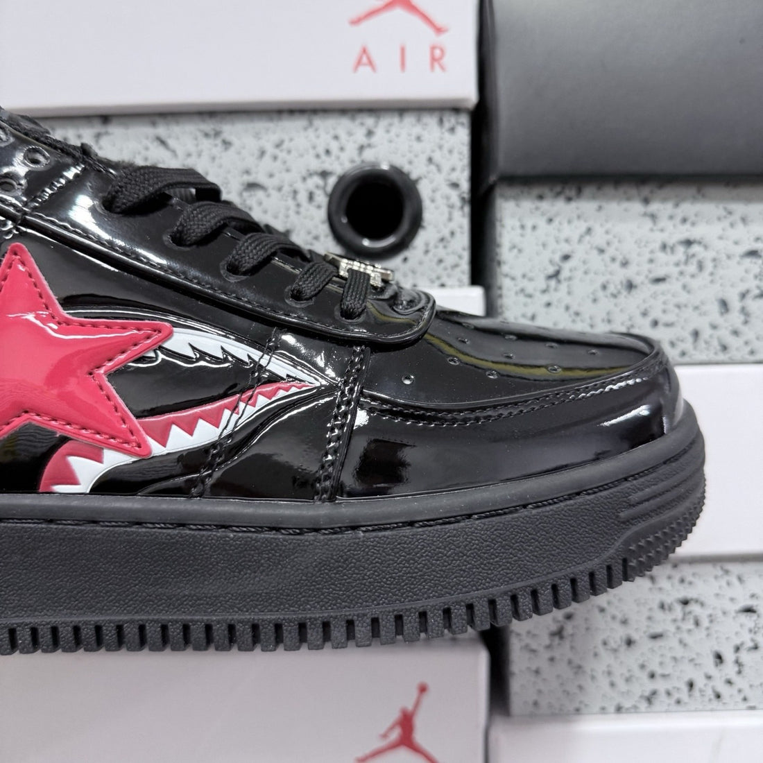 Bape Sta Black Red Shark